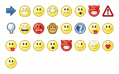 Apparently some crazy people preferred the old ugly ones to these slick clean emoticons. Craziness :!: